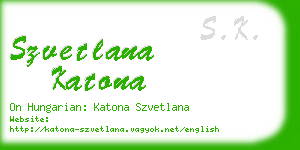 szvetlana katona business card